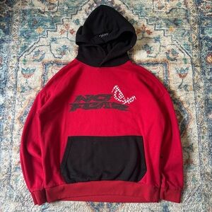 Vintage No Fear Logo Pullover Hoodie Large